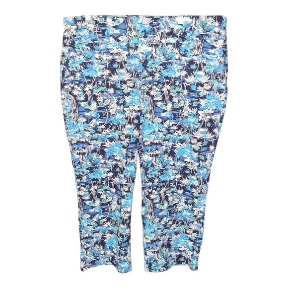 Christopher & Banks Women's Crop Signature Slimming Pants Palm Tree Size 14 - Picture 1 of 11